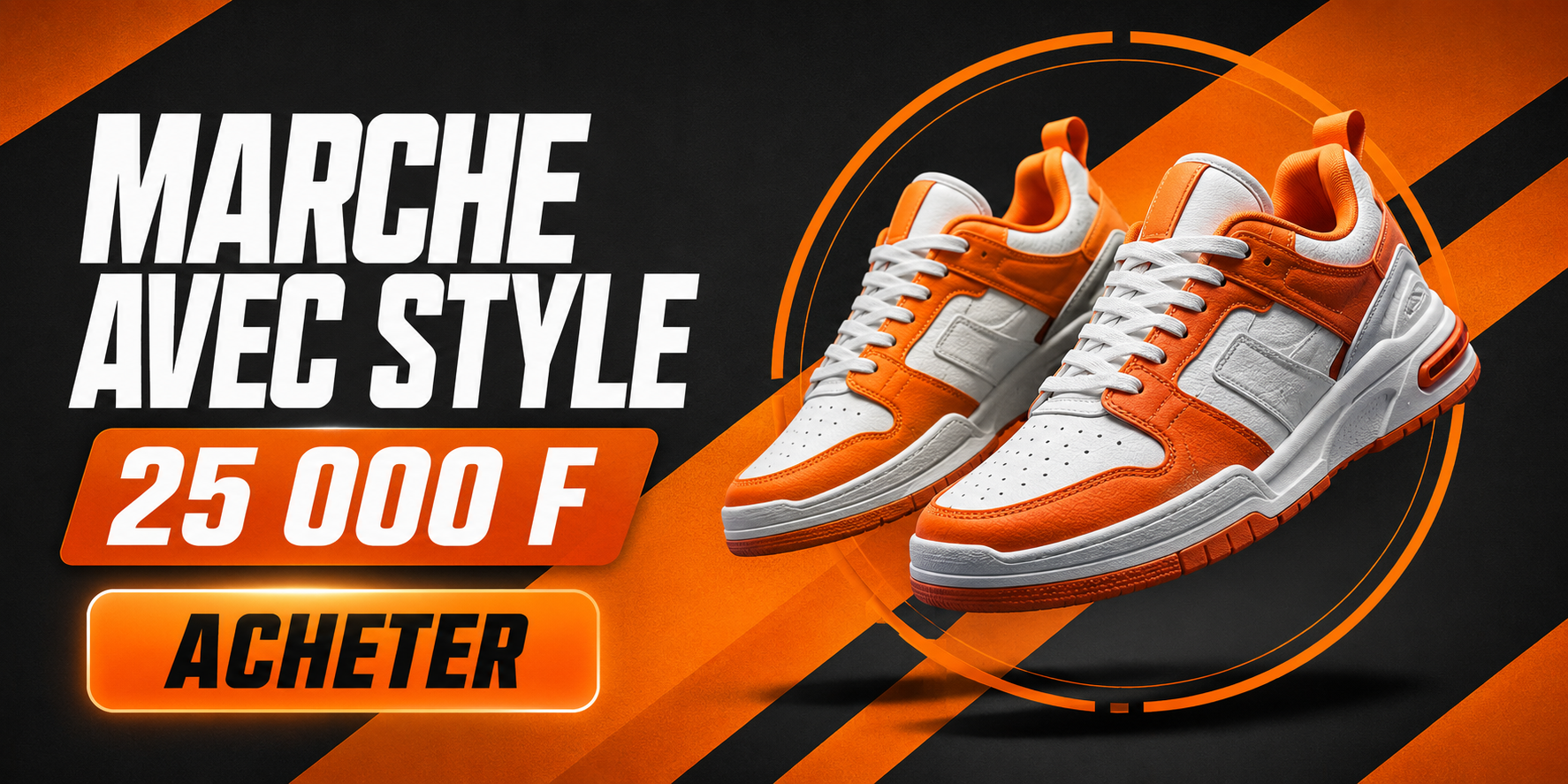 Affiche publicitaire mode et chaussures